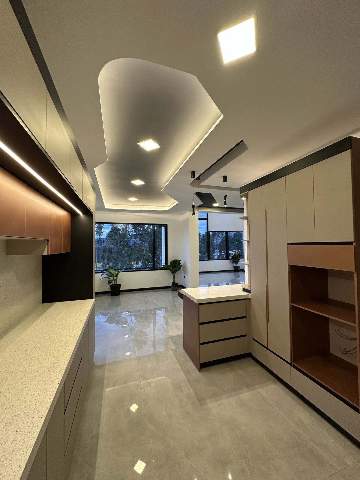 Plafón escultórico con LED